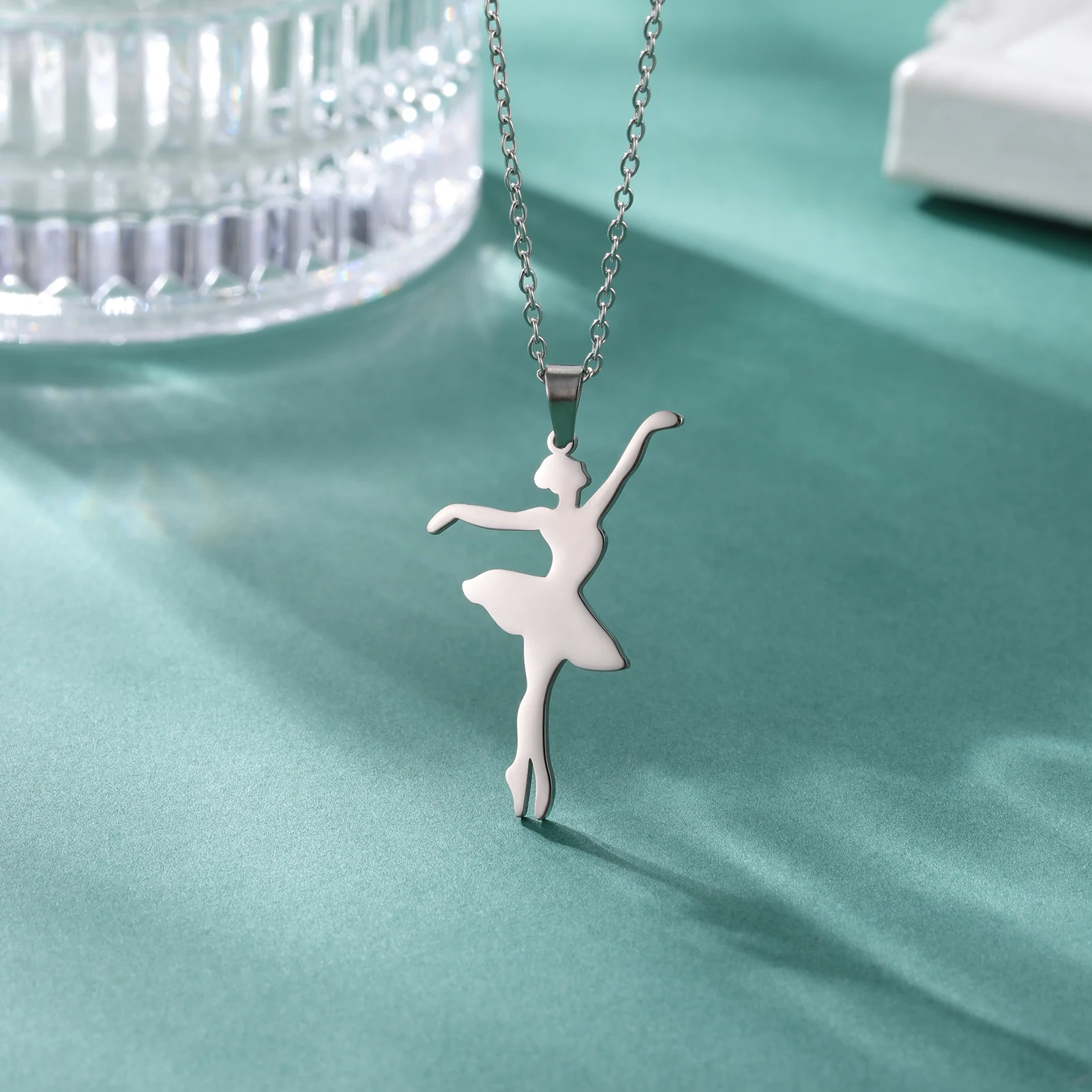 Kkjoy Mode Edelstahl Gold Farbe Ballerina Anhänger Halskette Für Frauen Tanzen Mädchen Schmuck Geburtstag Geschenk Großhandel – Detail 13
