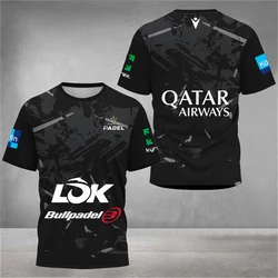 Moda yeni erkek hızlı kuru tenis T-Shirt yaz gevşek Padel giyim açık Badminton koşu T-Shirt spor kısa kollu üst