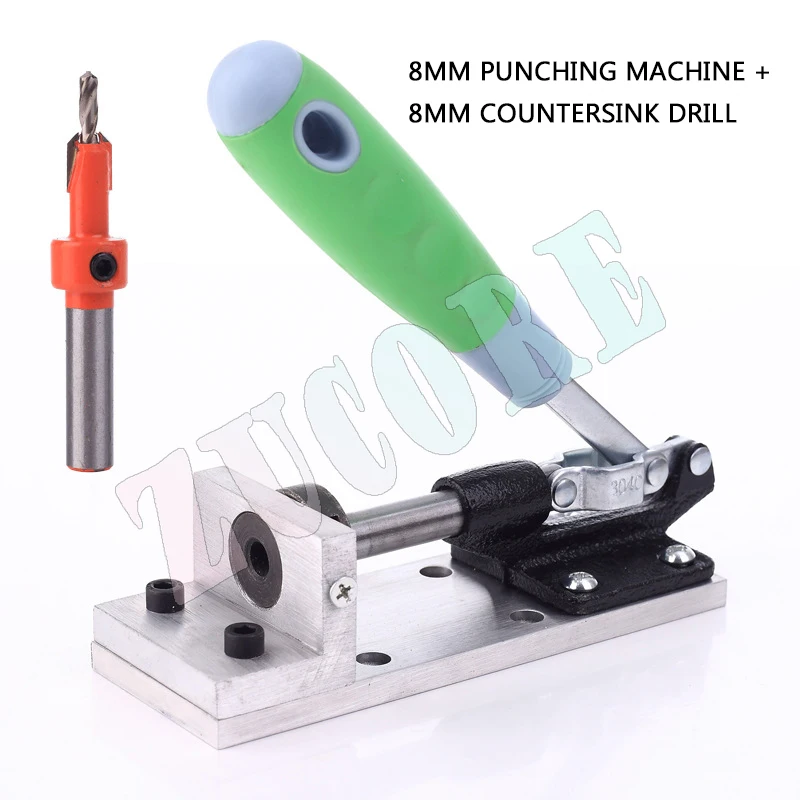 수동 엣지 밴딩 펀치 기계 8mm/15mm 엣지 밴딩 기계 홀 가이드 목공 엣지 밴딩 가죽 펀칭 도구