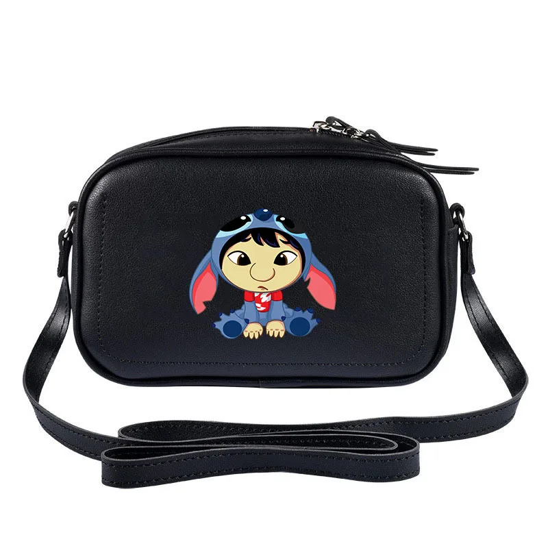 Disney Stitch cartoon print girl messenger bag cute fashion versatile shoulder small square bag casual out backpack