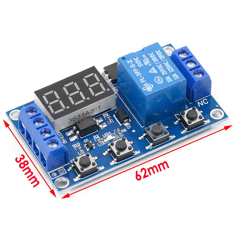 6-30V Relay Module Switch Trigger Time Delay Circuit Timer Cycle Adjustable 828 Promotion