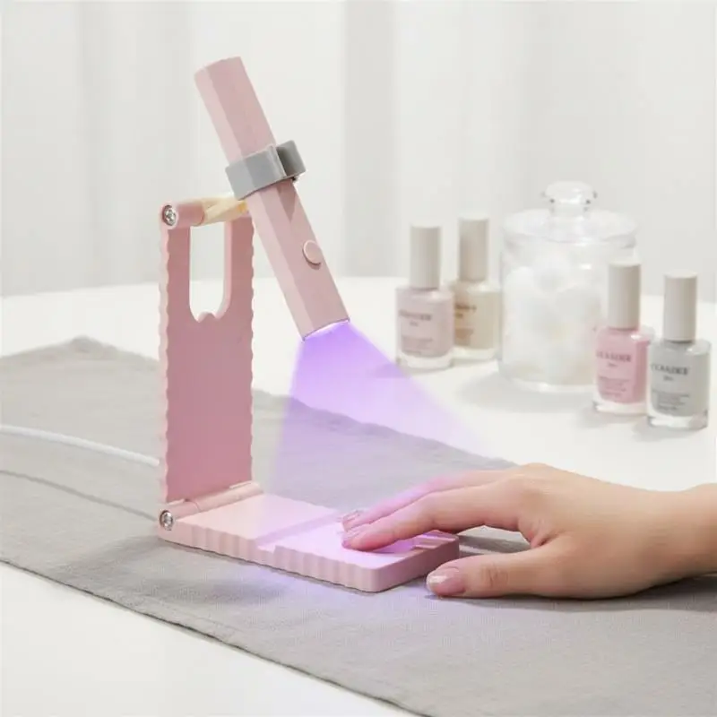 Cordless Nail Lamp With Stand Handheld UV Light With LCD Display For Gel Nails Rechargeable USB Nail Dryer For Fast Curing