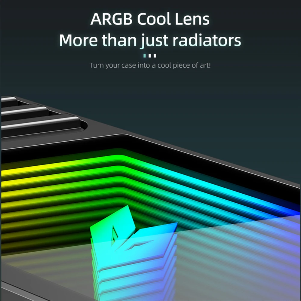 M2 2280 SSD Heatsink Aluminum Alloy Cooler with ARGB Lighting and Thermal Pad for Enhanced Performance