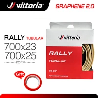 Vittoria Rally-neumáticos tubulares para bicicleta de carretera, 700c X 25mm, 220TPI, neumático tubular de goma para bicicleta, llanta 700C, 25-28c