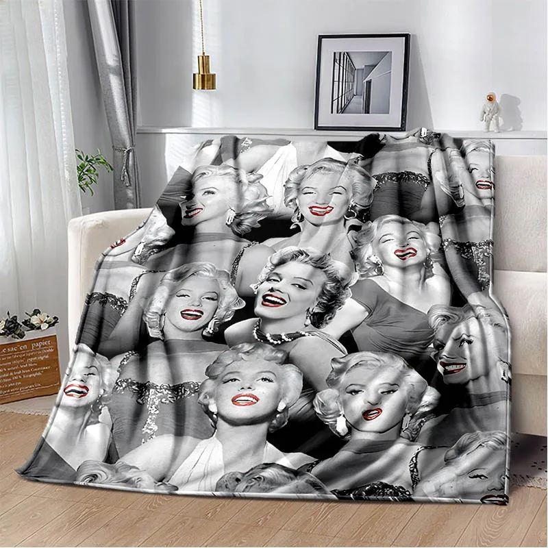 Marilyn Monroe Printed blankets picnic blanket Warm Flannel blankets Soft and comfortable blanket bed linings Birthday Gift