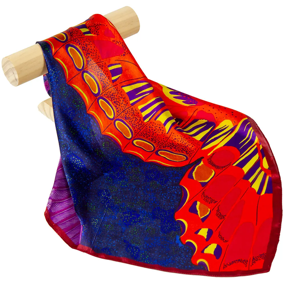 

50 см 100% чистый шелковый шарф, женская бандана, женская повязка на голову, шарф для волос, носовой платок, мужской карманный квадратный шейный платок, подарок-бабочка