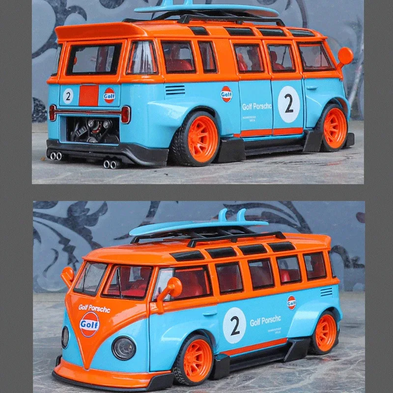 Simulation G1 échelle T1 transporteur modèle son lumière Bus jouets véhicule enfants garçon cadeau d'anniversaire Miniature Voiture