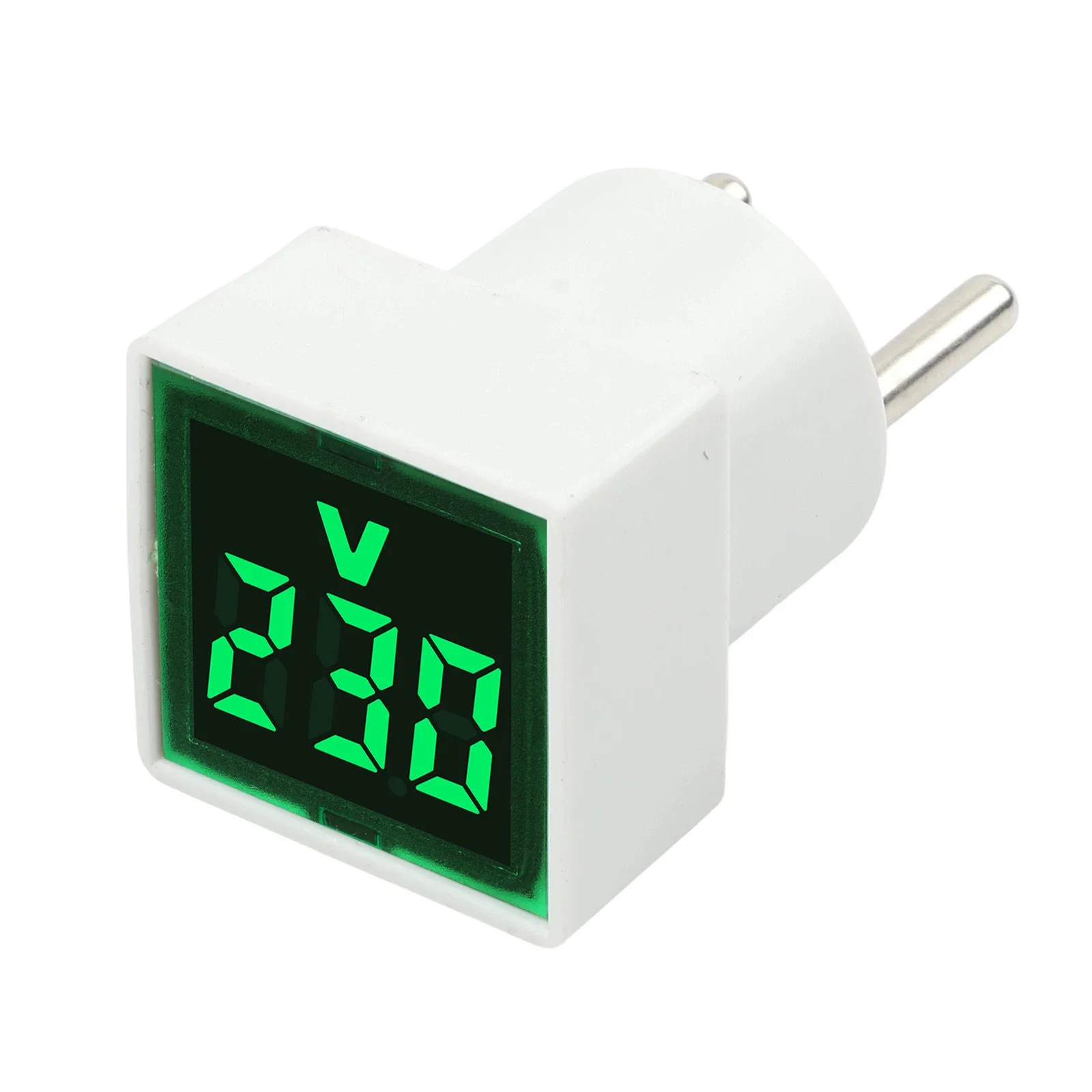 Plug-and-Play Meter AC Voltage Indicator Industrial Applications Green Light 50-500VAC Measurement Flame Retardant Material