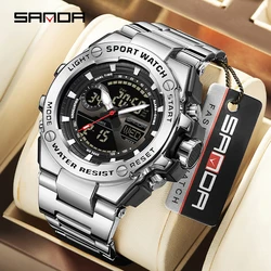 SNADA 3363 Luxury Men's Electronic Watch Sport Multi functional Waterproof Calendar Night Light Fashion Men's Electronic Watch