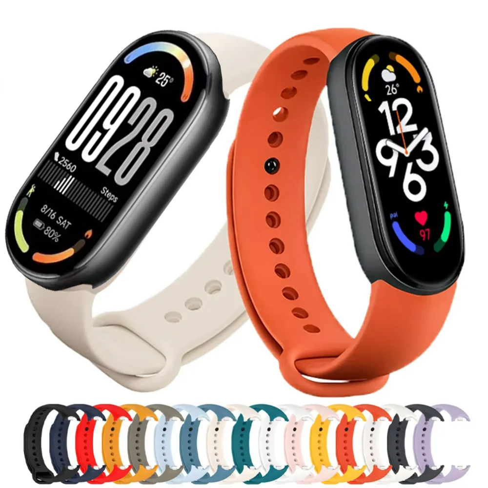 

Watchband For Xiaomi Mi Band 10/9/8 NFC Bracelet Silicone Sport Wristband pulsera correa for Xiaomi band 10 9 strap Accessories