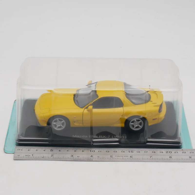 

Diecast IXO 1:24 Scale Mazda RX-7 1991 Two-door Yellow Alloy Car Model Collectible Toy Gift Souvenir Display Ornament