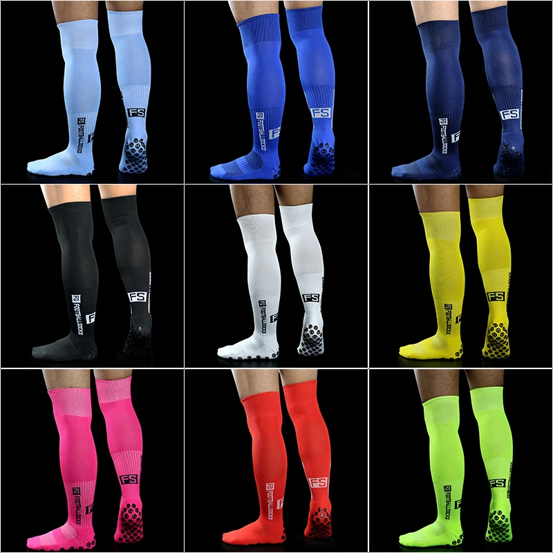 Neue lange FS-Fußballsocken für Herren und Damen, Sport, rund, Silikon, rutschfester Griff, Fußballsocken – Detail 2