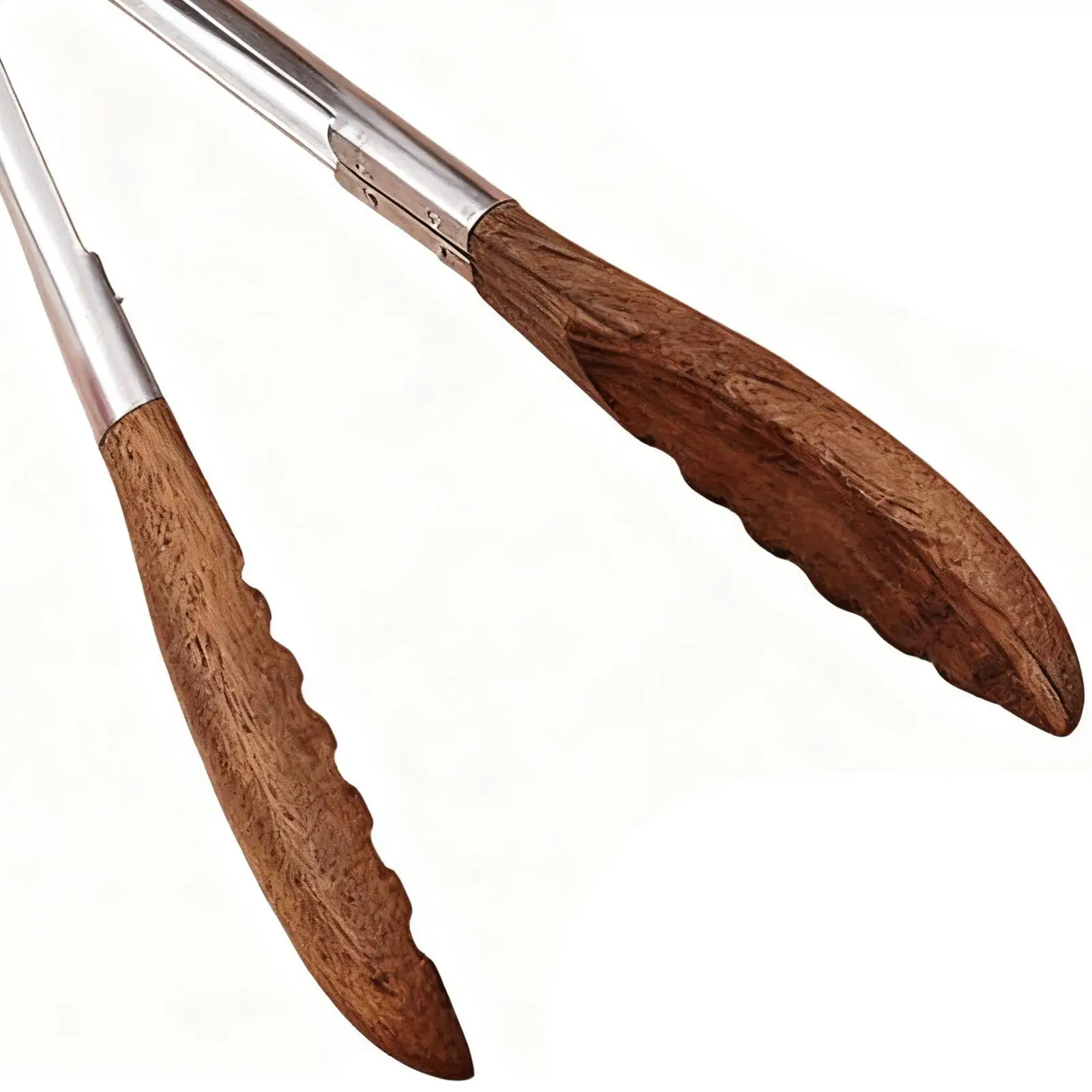 Cooking Tongs 11.8 Inch Locking Heat-Resistant Utensil Wooden Food Serving Tongs For Cooking Salad Food BBQ Grill Bread Toast