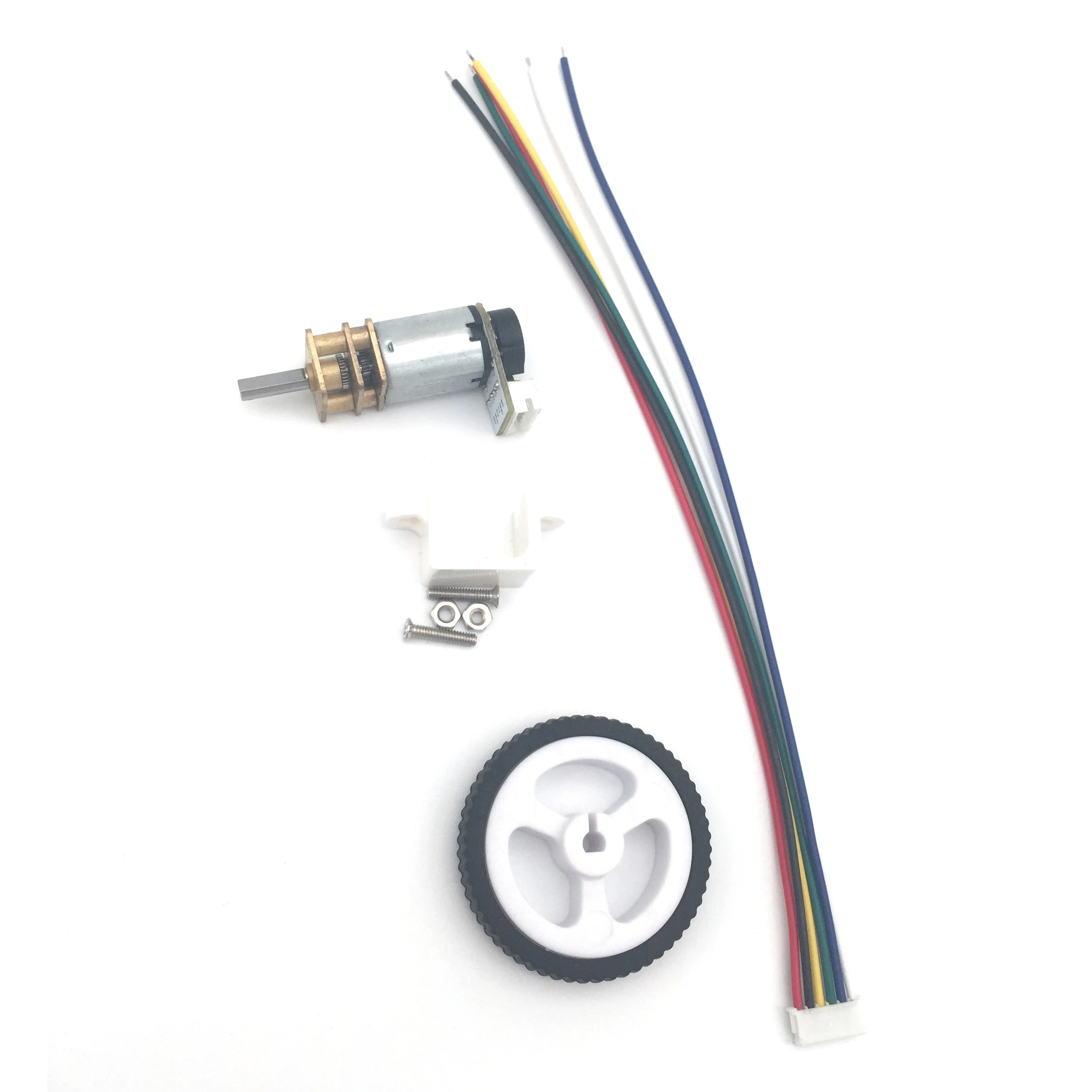 N20 Micro Gear Motor DC 3/6/12V Encoder Motor Gear Electric Mini Motor with 34mm Wheel Mounting Bracket Coupling Kit Gear Motor
