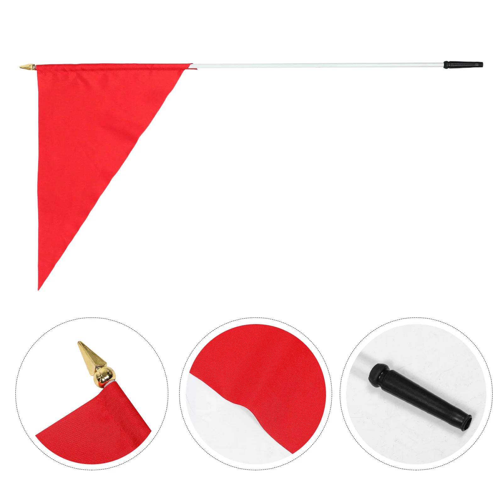 

Red Flag Atv Pole Heavy Duty Durable Triangle Banner Quick Install Offroad Motorcycle E-Bike Golf Cart Safety Visibility