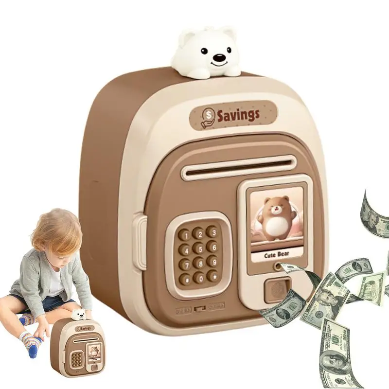 Kids Money Safe Smart Electric Money Boxes Sound Effect Password Money Boxwith Auto Grab Bill Slot Kids Money Safe Box For Kids