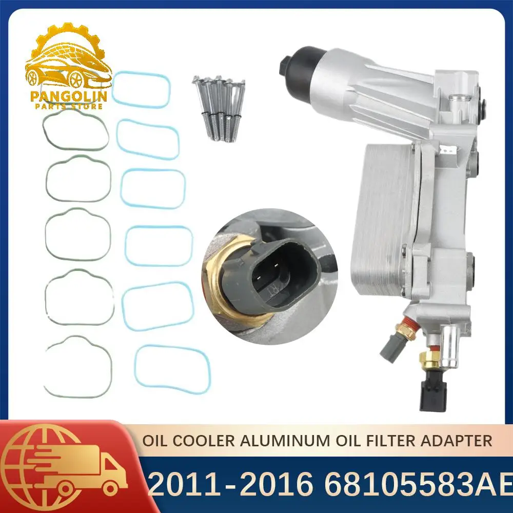 

PANGOLIN Oil Filter Adapter Housing Engine For Jeep Dodge Chrysler Ram 3.6L V6 Oil Cooler Kits 68105583AE 68105583AA