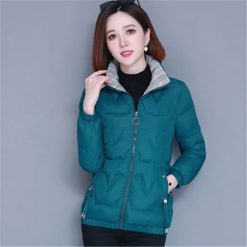 Down Padded Jacket Short Women 2022 New Stand Collar Padded Coat Autumn Winter Coat Warm Korean style Small Padded Jacket A1068