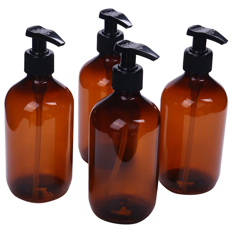 

Buy Now 4Pcs New 500Ml Pump Bottle Makeup Bathroom Liquid Shampoo Bottle Travel Dispenser Bottle Container For Soap Shower Gel
