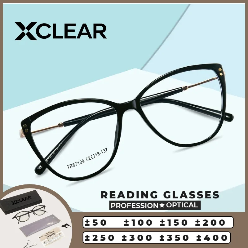

Модные премиальные женские очки-«кошачий глаз» XCLEAR с прогрессивными линзами для чтения, антибликовые, от синего света, для коррекции близорукости, фотохромные оптические очки