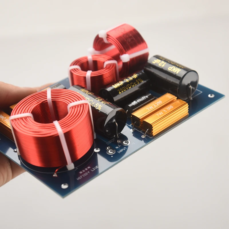 HIFIDIY LIVE High-End Hi-Fi 3Way 3-Speaker Unit DIY (Tweeter+Mid+Bass) Audio Frequency Divider Crossover Filters US-385