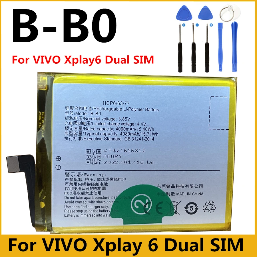 New Original B-B0 4080mAh High Quality Battery for Vivo Xplay 6 XPlay6 Dual SIM Mobile Phone