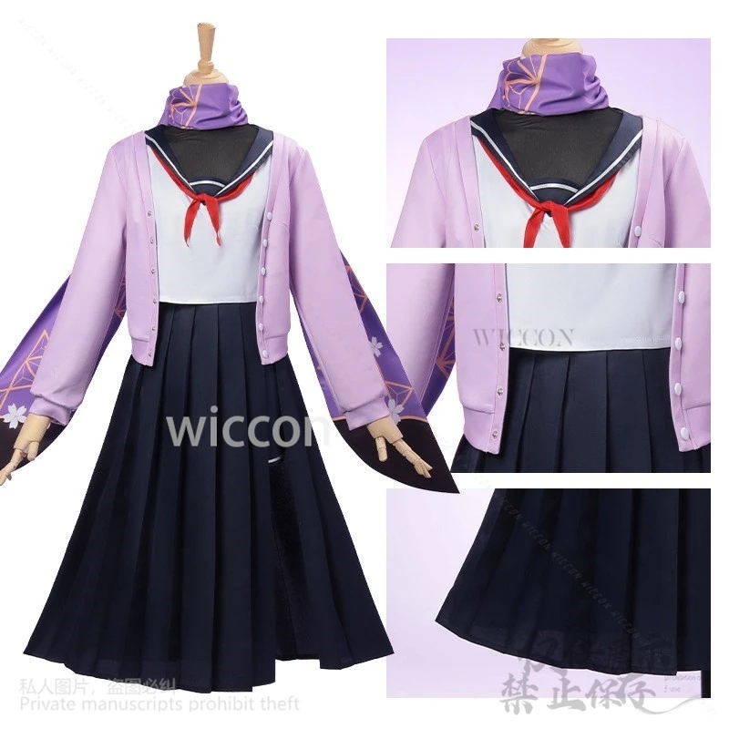 Аниме Ono Tsukuyo Косплей Костюм Игра Синий Архив JK Матросский Костюм Длинное Платье Симпатичный Парик В Японском Стиле Для Девочек Женщин Индивидуальные