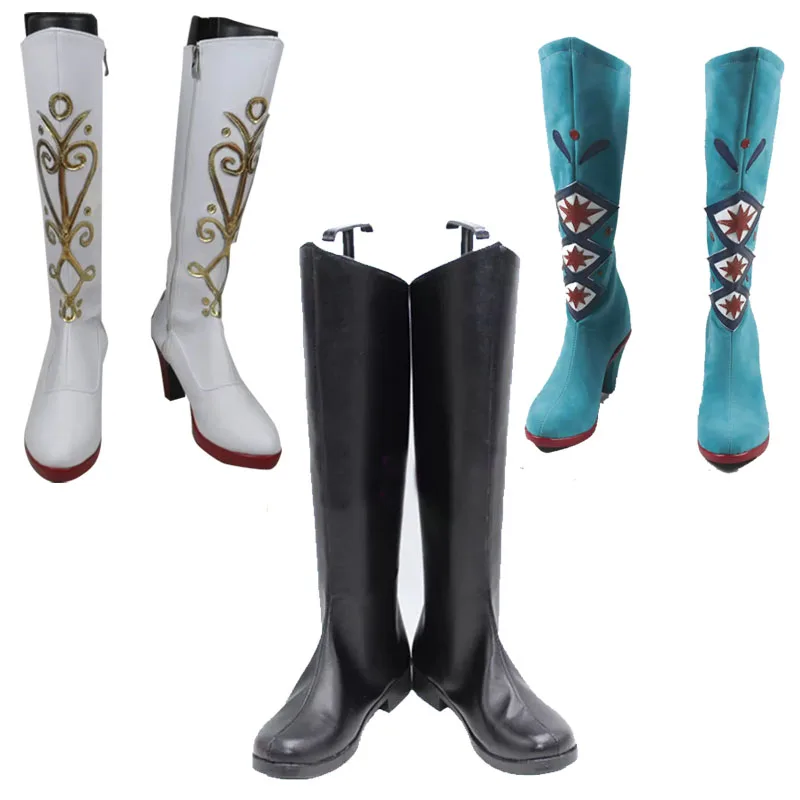 

New El sa Anna Kristoff Cosplay Snow Princess Shoes Party Boots Tailor-Made