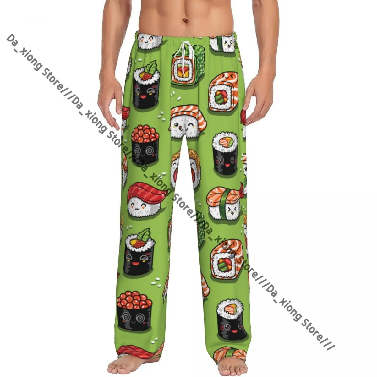 بنطلون نوم بيجامة كاجوال للرجال بنطال سوشي وساشيمي بنمط صالة فضفاض ملابس نوم مريحة #2