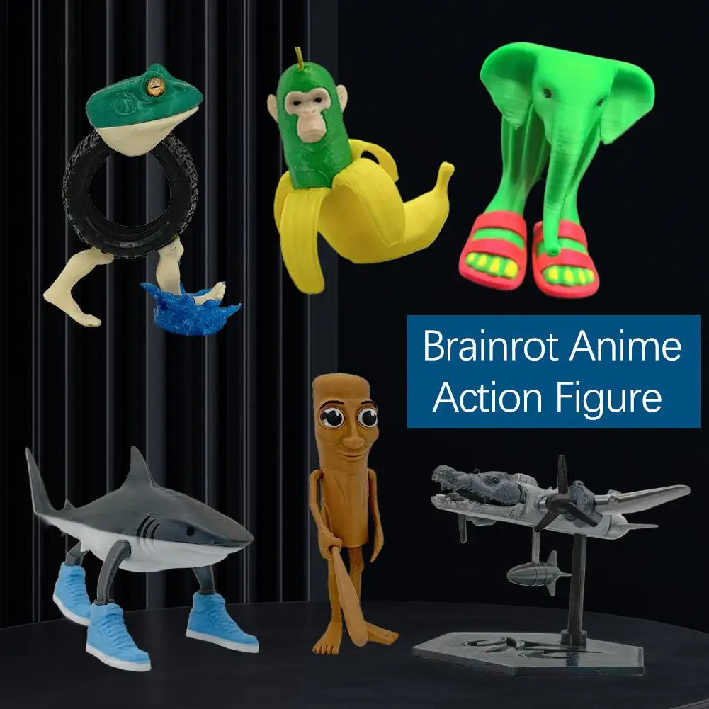 

Tung Tung Tung Sahur 3D Printed Shark Decorations Figure Desktop Decoration Creative Toy 3D Printed Toy