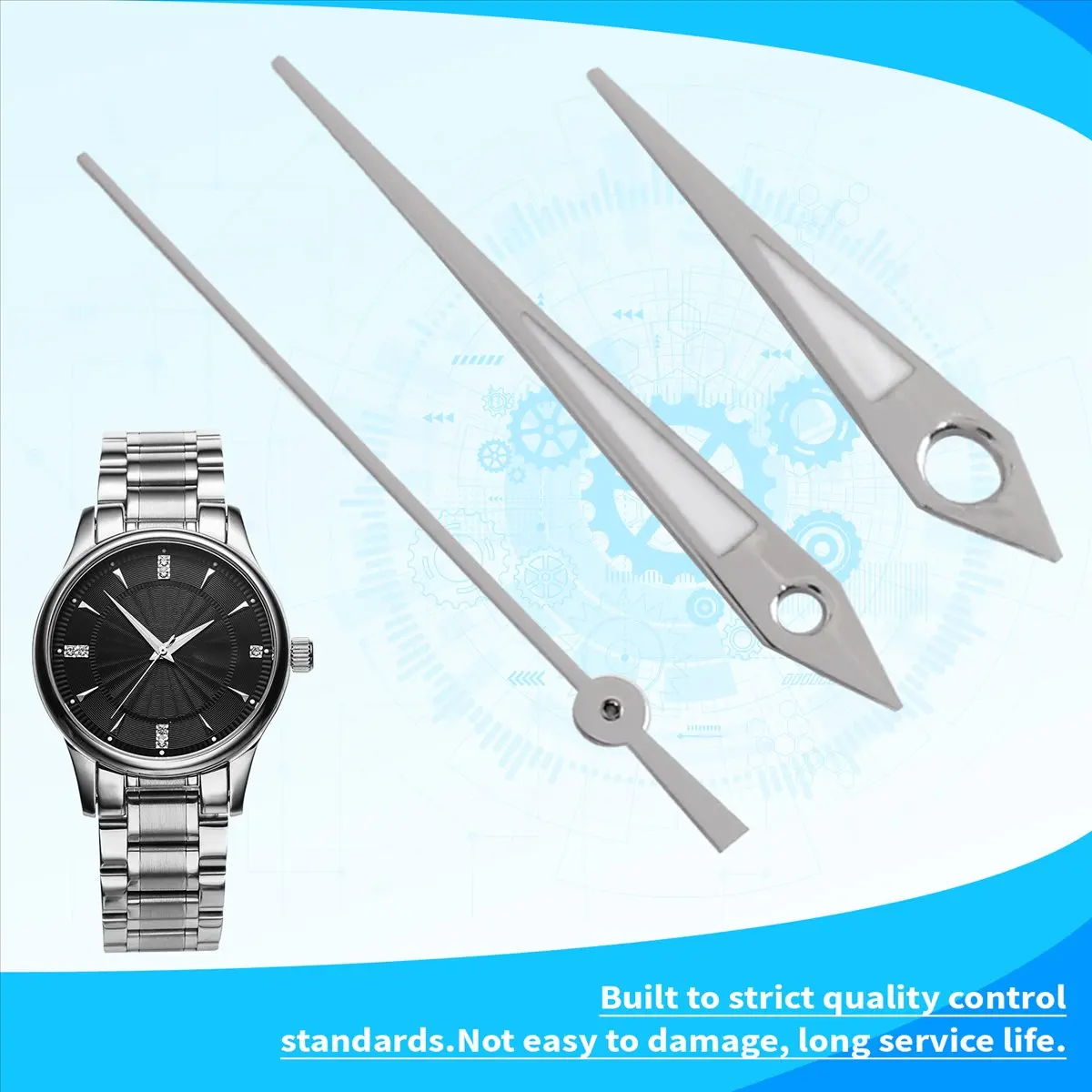 KSOL Watch Hands Silver Hands Watch Green Super Suitable for NH35, NH36 Movement B