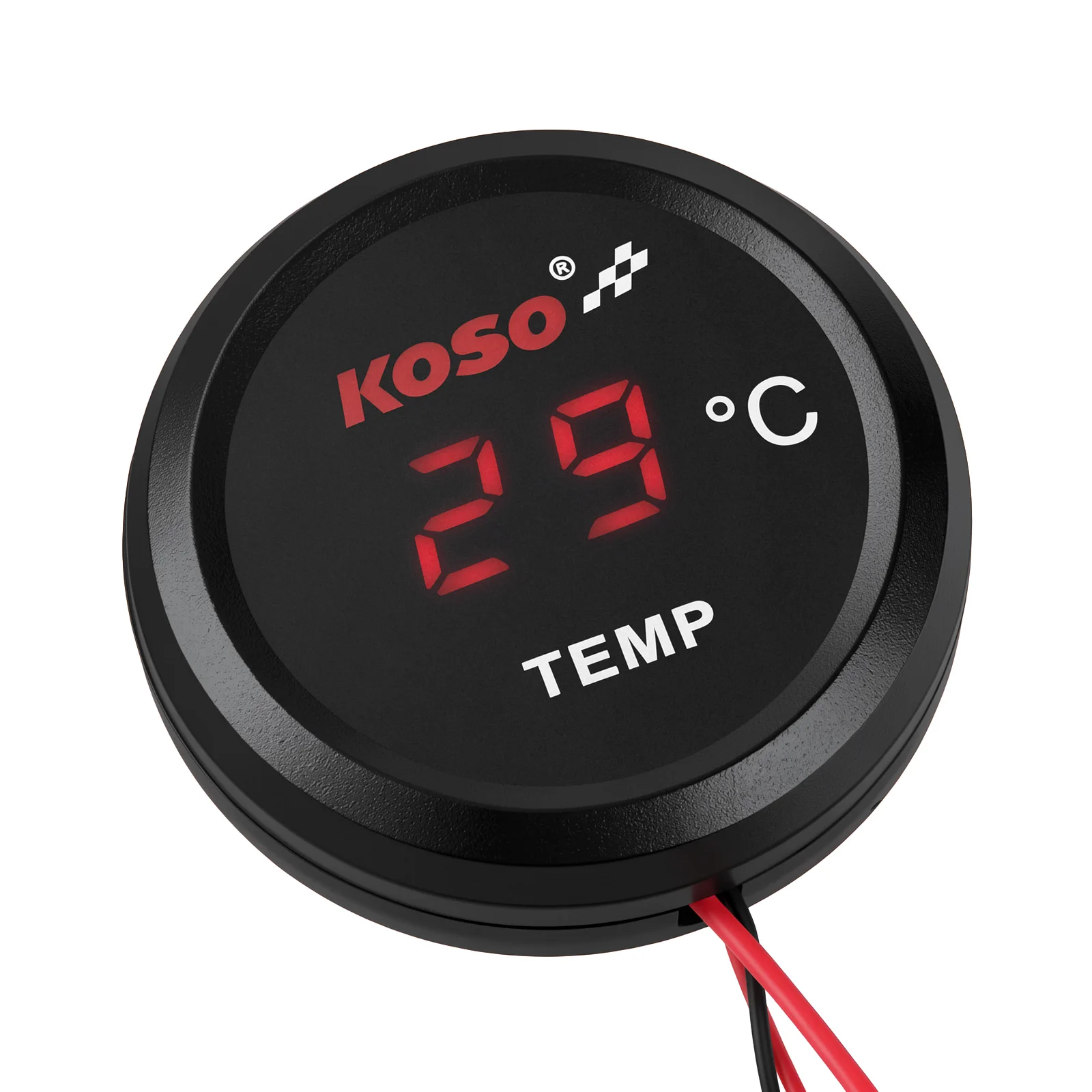 Racing Universal Water Temperature Mini Meter 0°C-200°C Round KOSO Digital Screen Sensor Thermomete Gauges Temp Gauge Water Temp