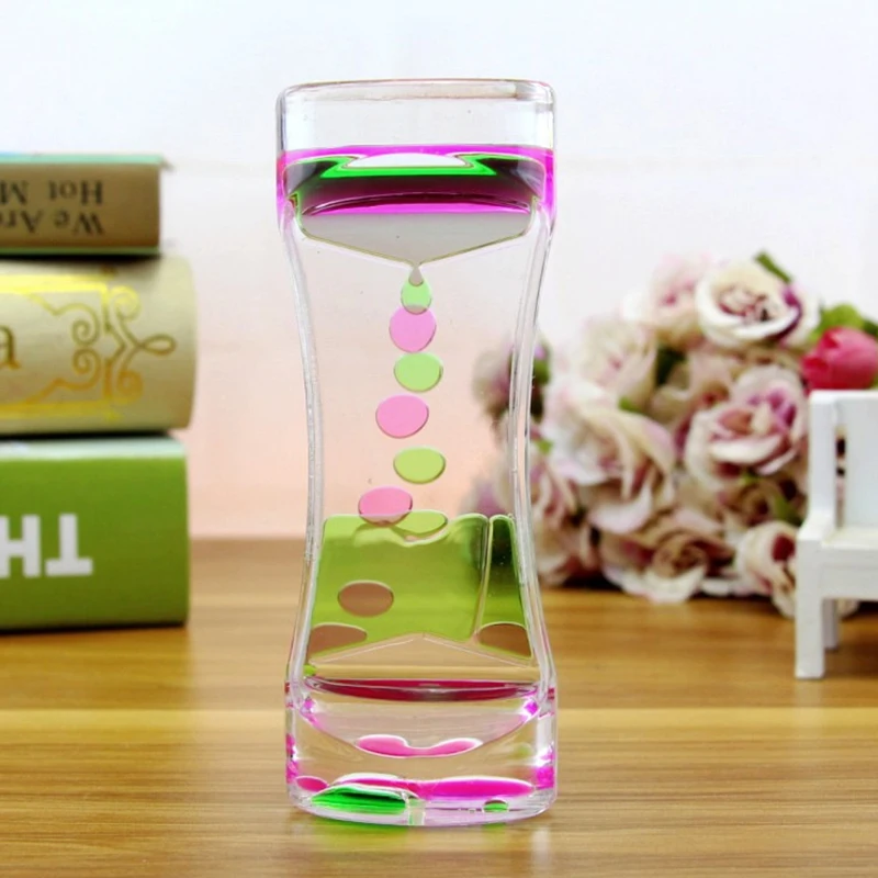 Liquid Sensory Hourglass Autism Accessories Liquid Hourglass Two-Color Oil Timer Liquid Timer Visual Sensory Toy Autism Sedation