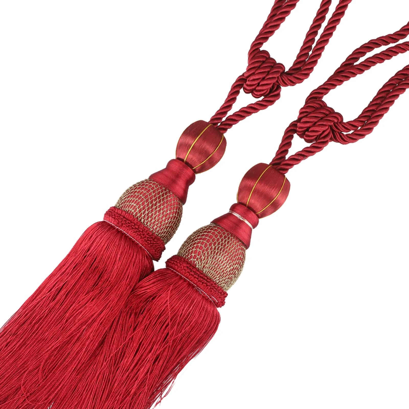 1 Pair Of Curtain Ropes 20cm/40cm/71cm Tassel 2pcs Tie Wall Hanger Door hanger Gold Large Ornaments Pair Pink 200g