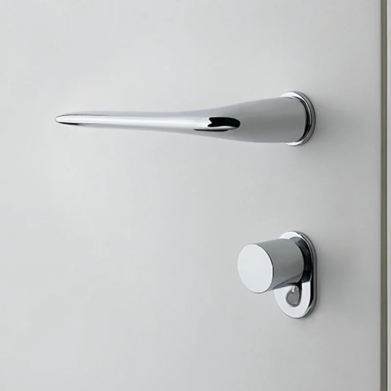 Modern Italian Minimalist Silent Household Room Door Lock Magnetic Solid Wood Door Bedroom Door Handle