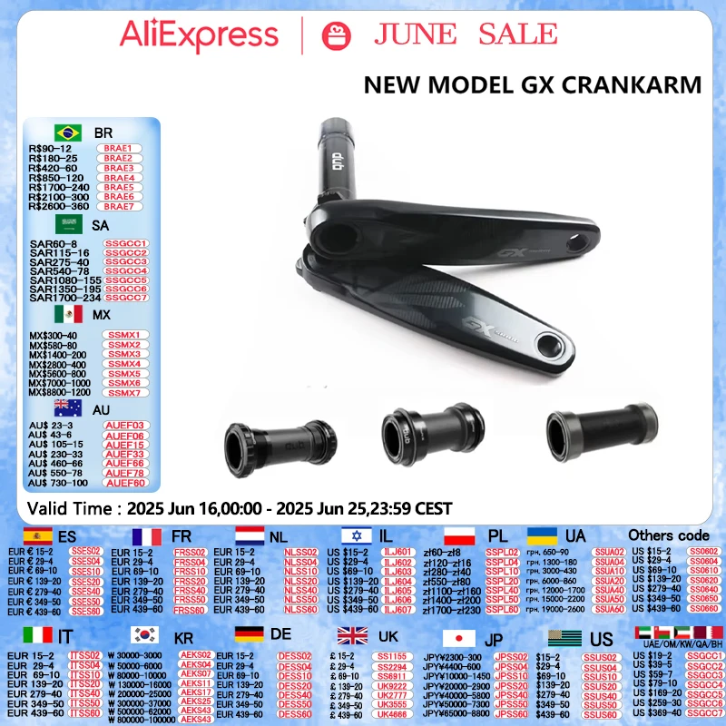 SRAM GX NX SX EAGLE 12-скоростная шатунная система DUB 170 мм 175 мм MTB двухсторонняя велосипедная шатунная оригинальная Sram с DUB BSA BB92 PF30