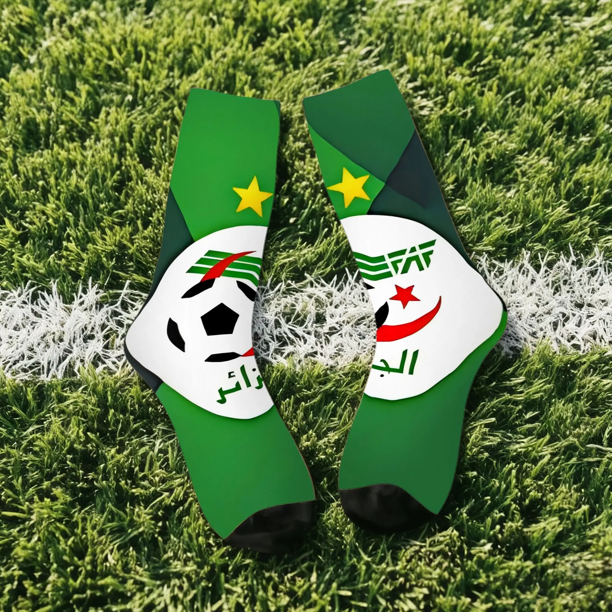 Happy Funny Algeria Vintage Harajuku  Hip Hop Novelty Pattern Sock Match Day Essentials