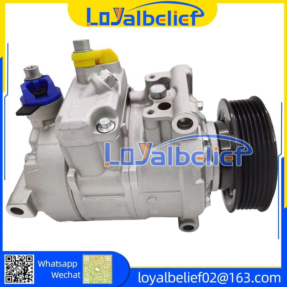 Compresor de Aire Acondicionado con Embrague para Volkswagen Golf, Passat CC, Crafter, Touran, Audi A1, A3, 7SEU17C, 1K0820859S, 447260-1706, 4472601706