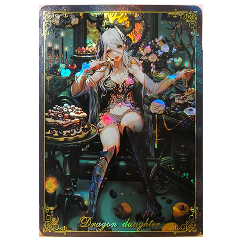 อะนิเมะเทพธิดา Story DIY ACG โต๊ะเกมฟอยล์ปั๊มการหักเหเลเซอร์สะสม Lilith ของเล่นสําหรับชายวันเกิด