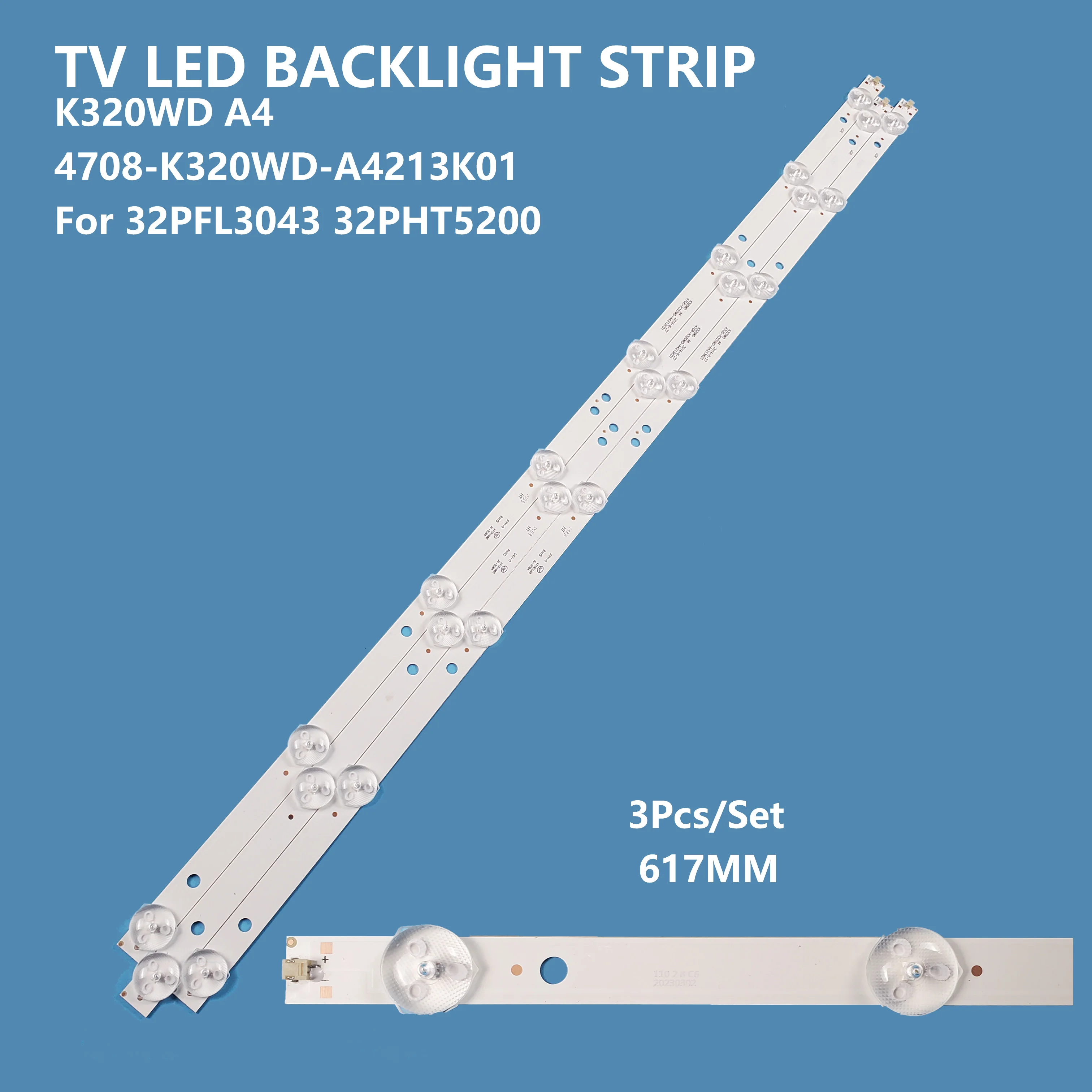 

TV Strip Light 4708-K320WD-A4213K01 K320WD A4 Led Strip For TV Backlight For AOC 32inch LED Backlight stripto repair