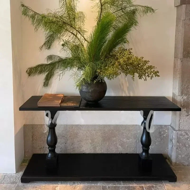 Medieval style wall entrance cabinet living room creative strip edge decoration aisle entrance table