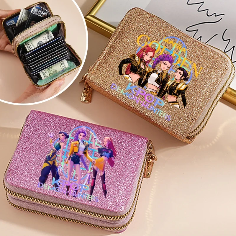 K-pop Saja Boy Huntrix محفظة نسائية للعملات المعدنية هدية k pop Warriors HUNTRX رومي ميرا زوي حقيبة بسحاب طالب شيطان الصيادين محفظة أنيمي #2