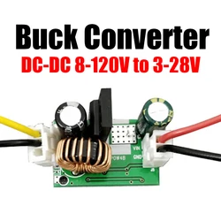 DC-DC Buck Converter 8V-120V 96V 84V 72V 60V 48V 36V to 5V 9V 12v 15V 19V 24V Voltage Regulated USB Power Charging CAR Battery