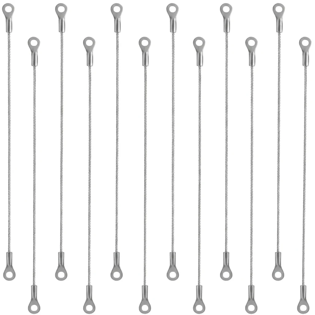 304 Stainless Steel Wire Rope Crimp Terminal Connector for LED String Lights and Decorative Lighting Connectors 10pcs