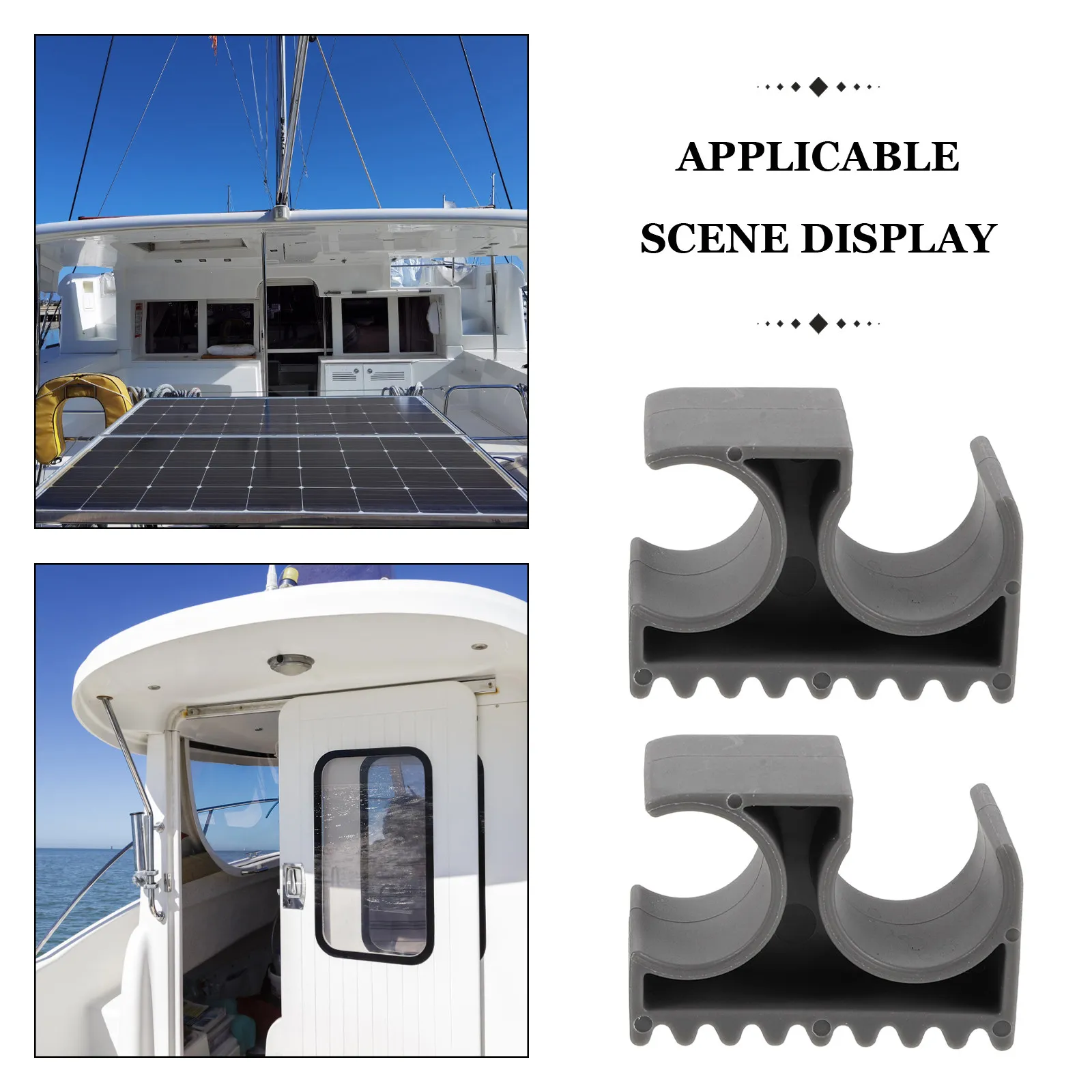 2Pcs Nylon Bimini Top Stabilizer Clips Secure Boat Canopy Pole Clips Anti Corrosion Marine Hardware Bimini Pole Holder