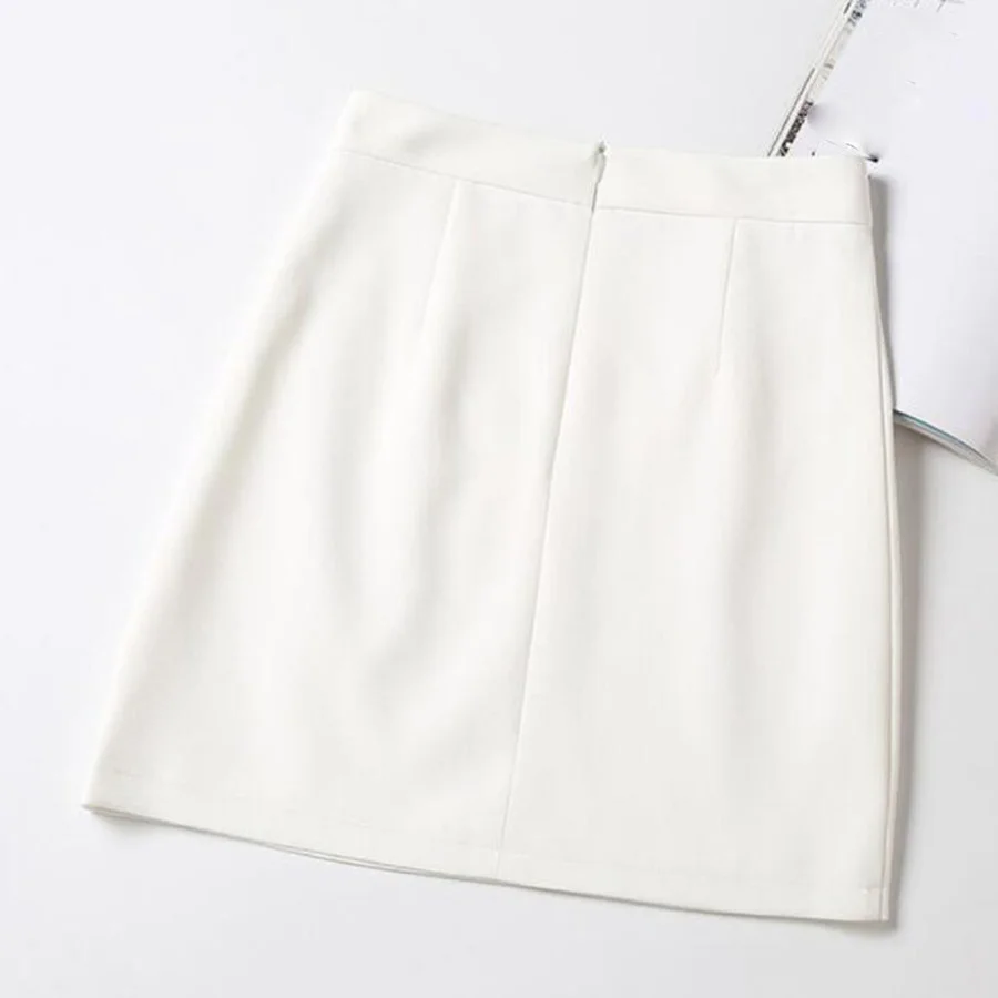 Summer Mini Skirts Women Chiffon Black White Fashion Official Faldas 2022 Mujer Korean Pencil Skirt High Waist Short Jupe female