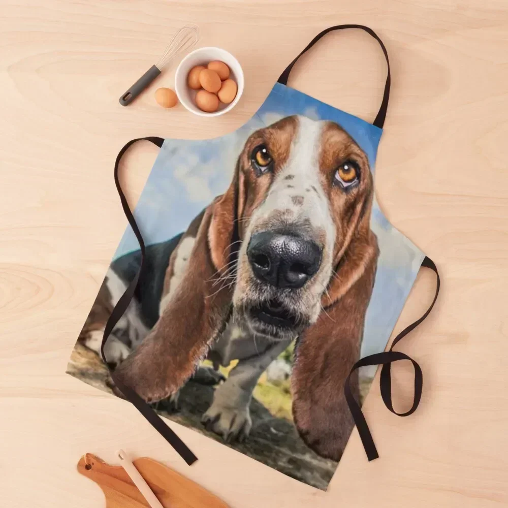 

Фартук с плакатом Basset Hound, товары для дома и кухни, аксессуары для ресторана, нагрудник для кухни, женский кухонный фартук на заказ