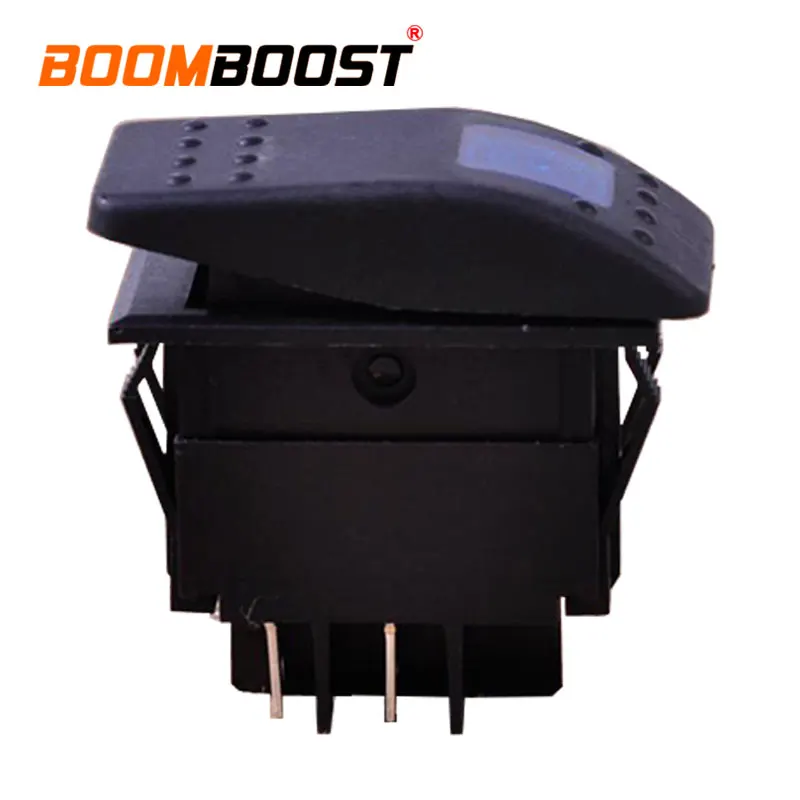 

1pc 12V 4-Pin Waterproof LED Rocker Toggle Switch (ON/OFF Button with LED Light) for Car, Boat, Bus, Motorcycle - Compatible wit