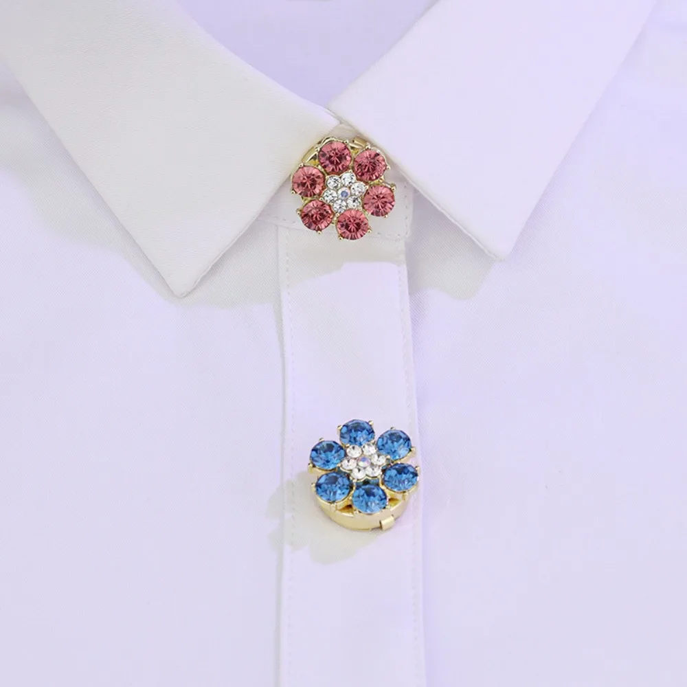 1PCS Cross Border Plated Colorful Rhinestone Cufflinks Clothing Buttons Accessories Multi Color Options High Quality Round