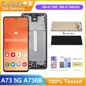 Bilashmart TFT A73 5G Display Screen Replacement Samsung Galaxy A73 5G A736 A736B A736B/DS Lcd Display Digital Touch Screen with Frame
